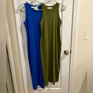 LOFT Beach Ribbed Midi Dress